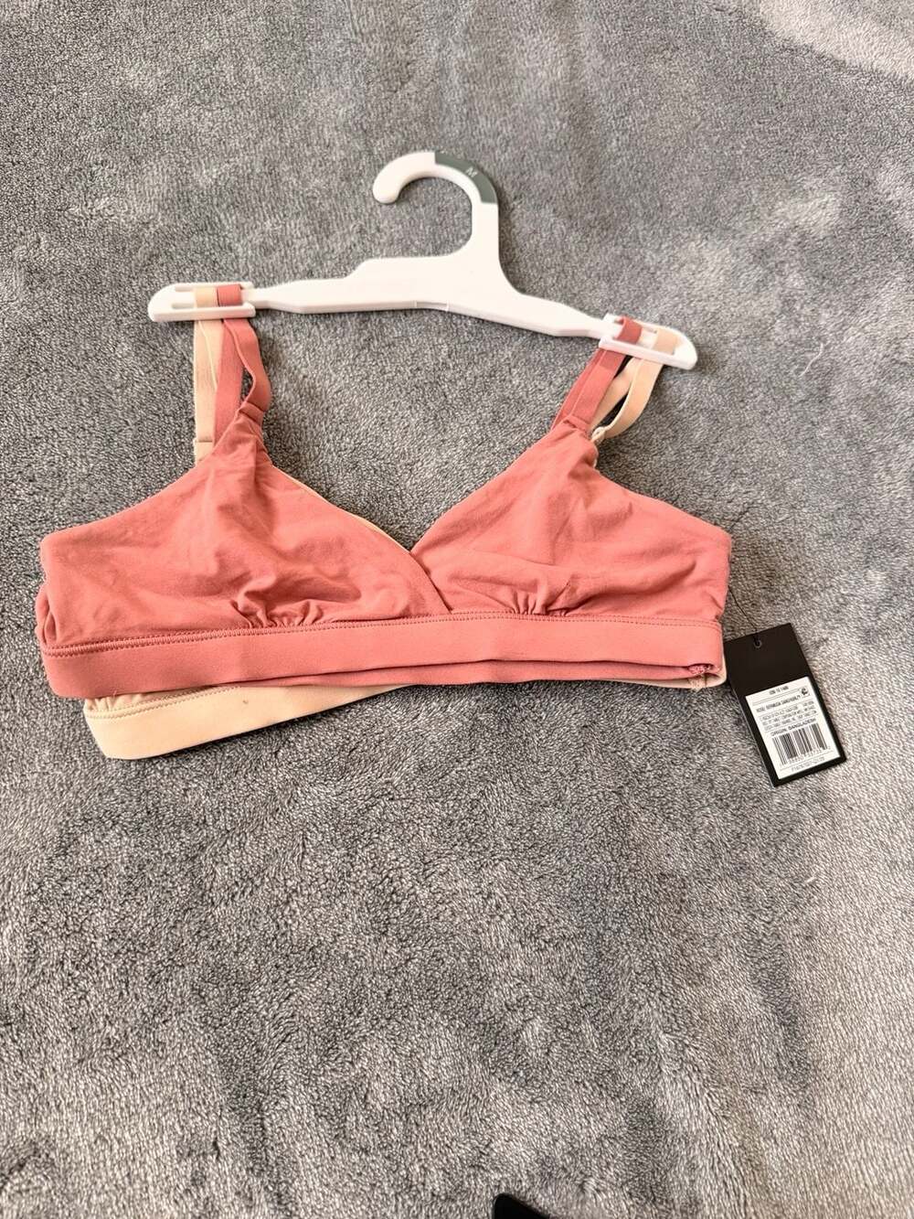 art class Girls 2pk Fits All Triangle Bra Sand Beige Rose Red Size M